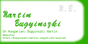 martin bugyinszki business card